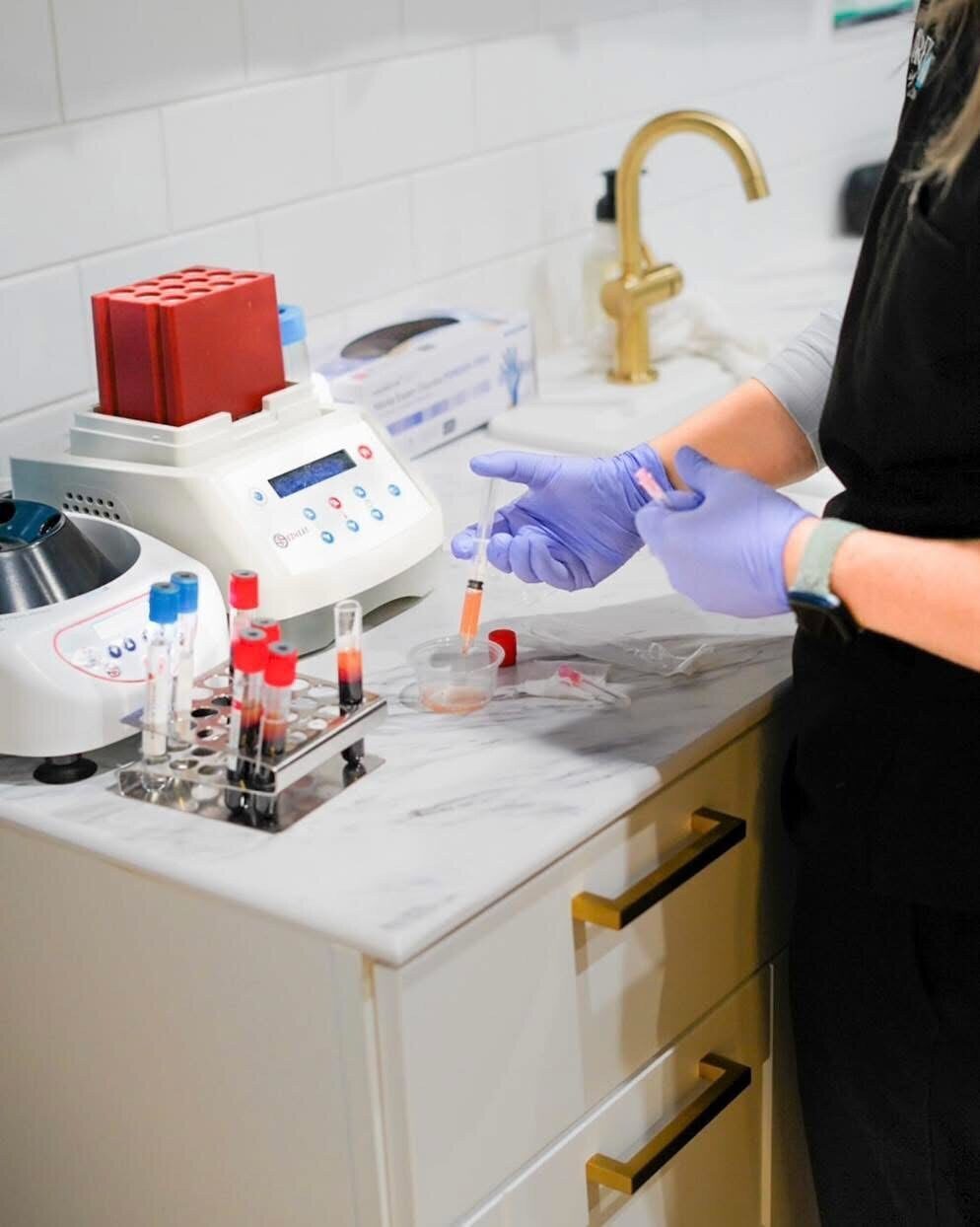 PRP preparation in the REVIVE clinical lab