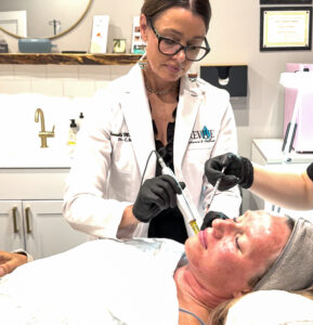 PRP microneedling procedure with Provider Chenelle focused on skin rejuvenation and anti-aging at Revive Infusions & Wellness in Roseburg Oregon.