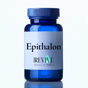 Epithalon troche supplement bottle used for longevity, cellular health, sleep support, and anti-aging protocols in a functional medicine and medical spa environment.